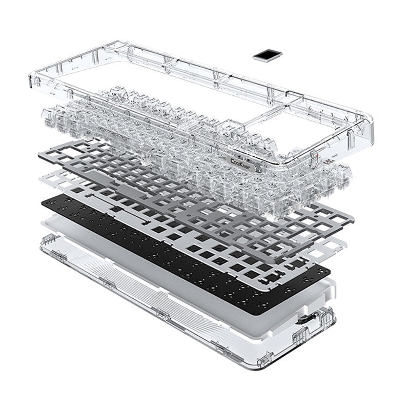CoolKiller CK75 Triple Mode Transparent Mechanical Keyboard - Thumbnail 3