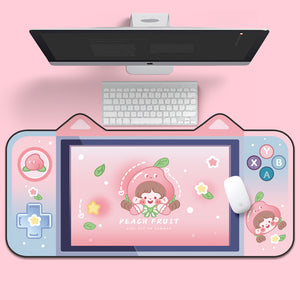 ACGAM Honey Peach Desk Mat Large Gaming Mouse Pad