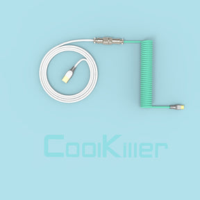 CoolKiller V2 Green Custom Coiled Aviator Cable -whatgeek