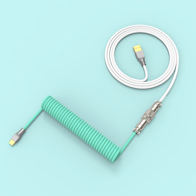 CoolKiller V2 Green Custom Coiled Aviator Cable - whatgeek