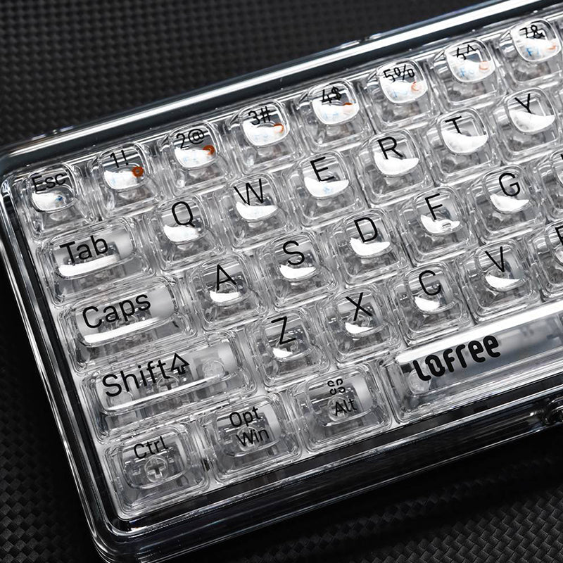 Lofree 1% Dual Mode Transparent Keyboard details