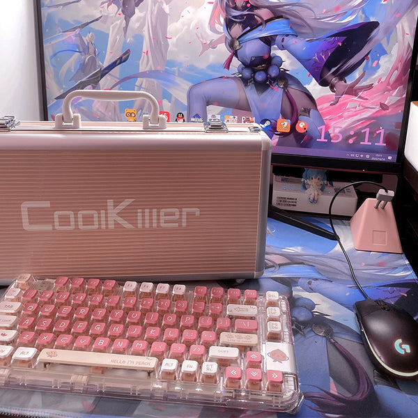 CoolKiller CK75 Triple Mode Transparent Mechanical Keyboard - WhatGeek