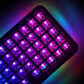 ZIDLI DNA59 gaming keyboard custom kit rgb light display