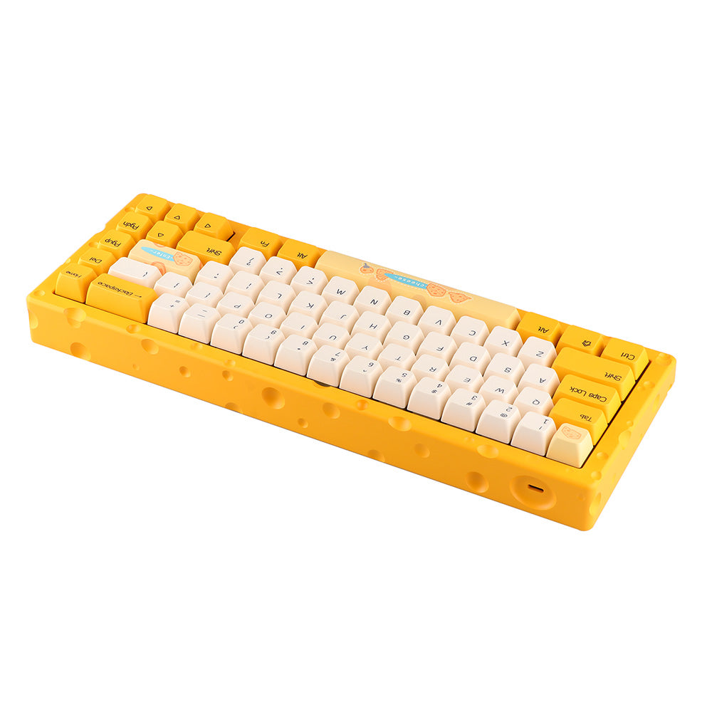 Ajazz AC067 Cheese Mechanical Keyboard display - whatgeek
