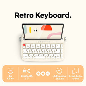 ACGAM ACTTO B303 Typewriter Retro Bluetooth Membrane Keyboard