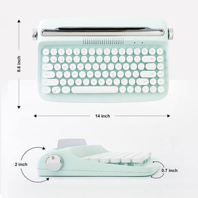 ACGAM ACTTO B303 Typewriter Retro Bluetooth Membrane Keyboard