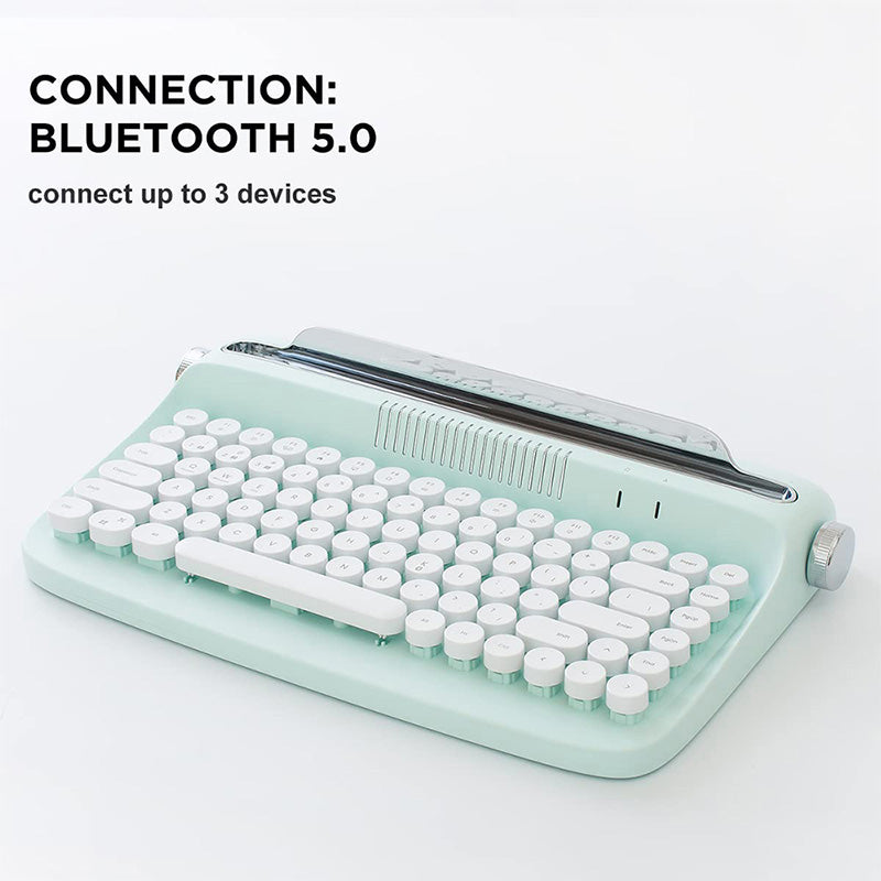 ACGAM ACTTO B303 Clavier à membrane Bluetooth rétro pour machine à écrire