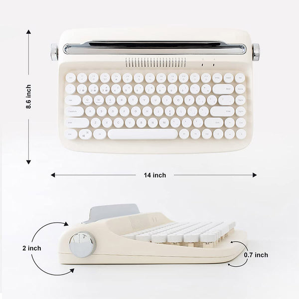 ACGAM ACTTO B303 Schreibmaschine Retro Bluetooth Membrantastatur