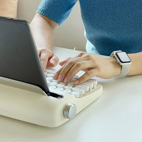 ACGAM ACTTO B303 Typewriter Retro Bluetooth Membrane Keyboard