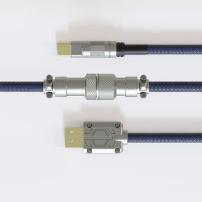 ACGAM CP01 ダークブルー USB-C コイル状アビエーター ケーブル