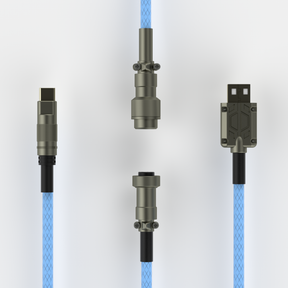 ACGAM CP01 Blue USB-C Coiled Aviator Cable