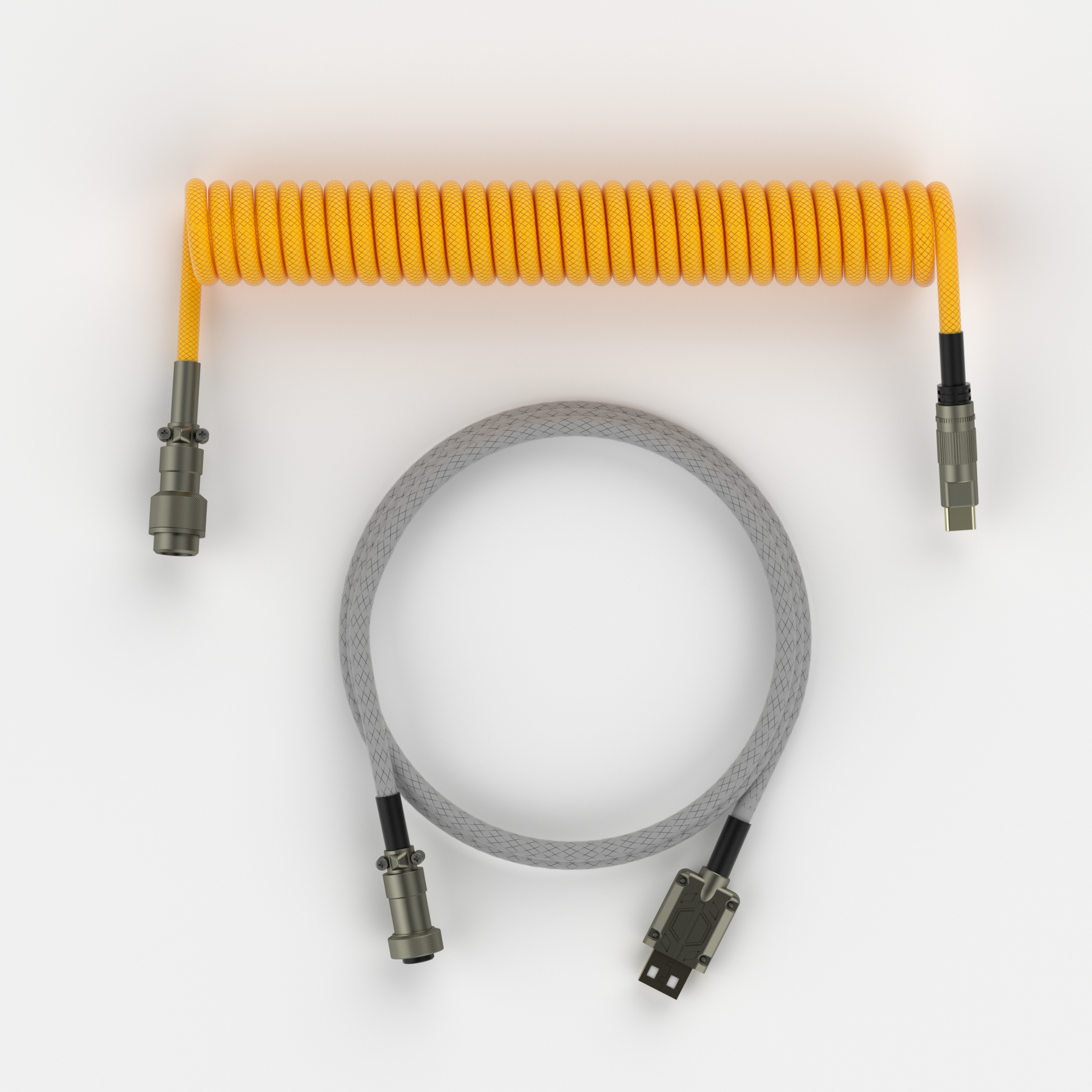 ACGAM CP01 Yellow USB-C Coiled Aviator Cable