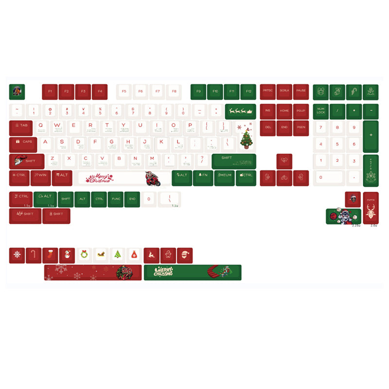 ACGAM Christmas PBT Cherry Profile Keycap Conjunto 136 Chaves