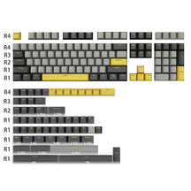 ACGAM Graphite Gold & Shoko OEM-Profil-Tastenkappen-Set, 166 Tasten, passend für Alice