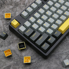 ACGAM Graphite Gold & Shoko OEM Profile Keycap Set 166 Keys Fits Alice