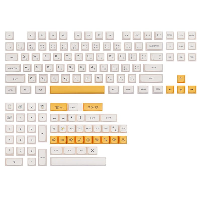 ACGAM Honey and Milk Japanese Layout Keycap Set