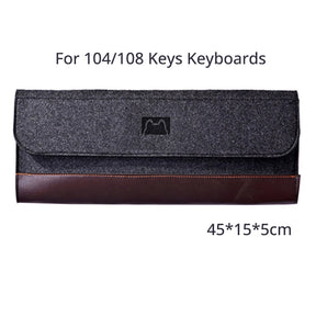 ACGAM Keyboard Carry Case Felted Bag Flip Cover Magnetic Button