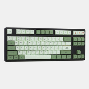 ACGAM Matcha japanisches Layout XDA-Profil-Tastenkappen-Set, 124 Tasten