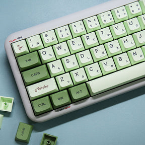 ACGAM Matcha japanisches Layout XDA-Profil-Tastenkappen-Set, 124 Tasten