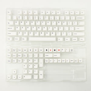 ACGAM Minimalist White Dye-Subbed PBT MDA Profile Keycap Set 126 Keys