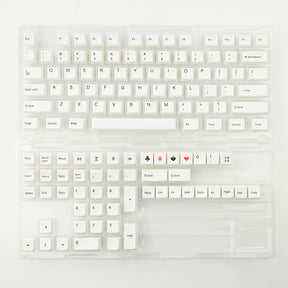 ACGAM Minimalist White Dye-Subbed PBT MDA Profile Keycap Set 126 Tasti