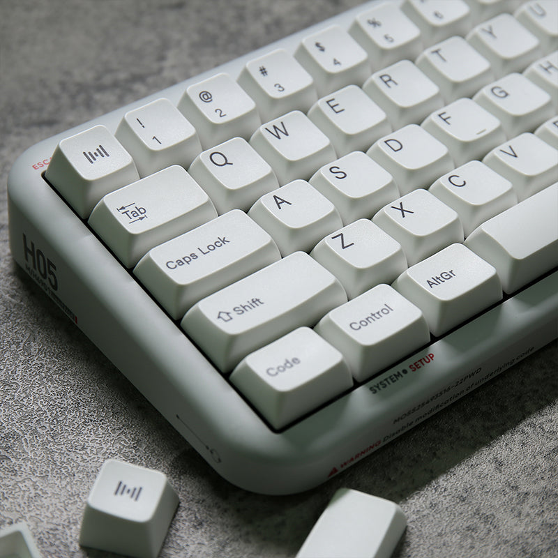 ACGAM Minimalist White Dye-Subbed PBT MDA Profile Keycap Set