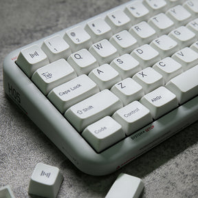 ACGAM Minimalist White Dye-Subbed PBT MDA Profile Keycap Set 126 Tasti