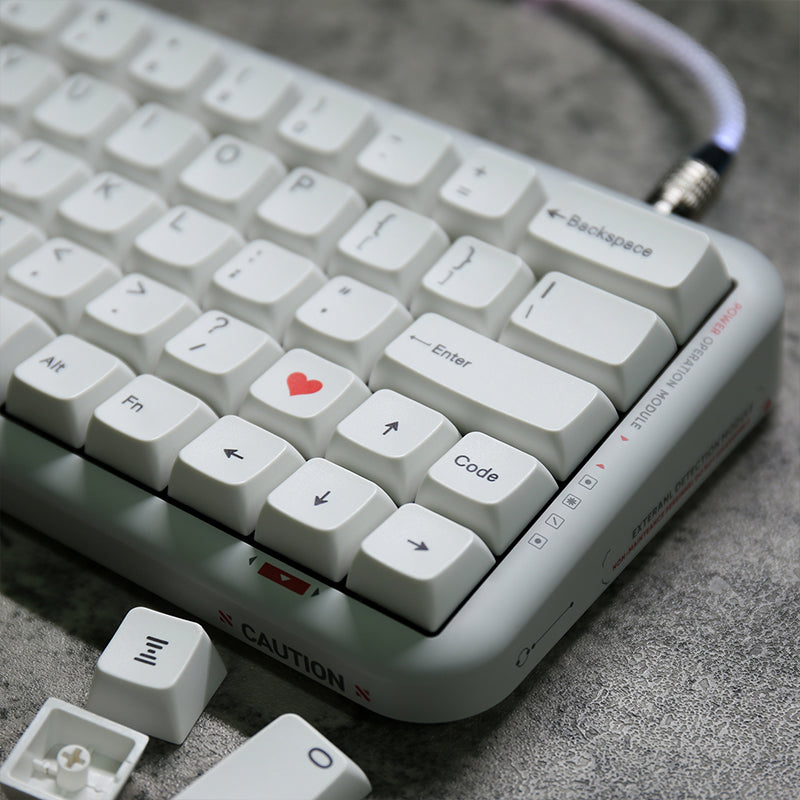 ACGAM Minimalist White Dye-Subbed PBT MDA Profile Keycap Set - Thumbnail 3