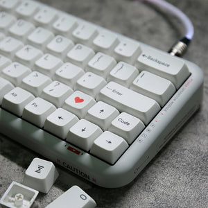 ACGAM Minimalist White Dye-Subbed PBT MDA Profile Keycap Set 126 Keys