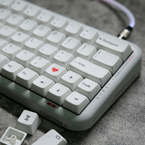 ACGAM Minimalist White Dye-Subbed PBT MDA Profile Keycap Set 126 Tasti