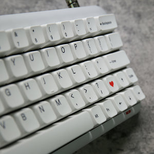 ACGAM Minimalist White Dye-Subbed PBT MDA Profile Keycap Set 126 Keys