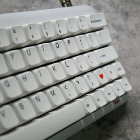 ACGAM Minimalist White Dye-Subbed PBT MDA Profile Keycap Set 126 Tasti