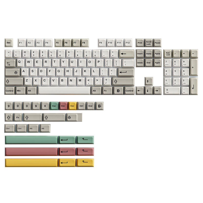 Set di copritasti PBT ACGAM Retro 9009 Cherry Profile 133 tasti