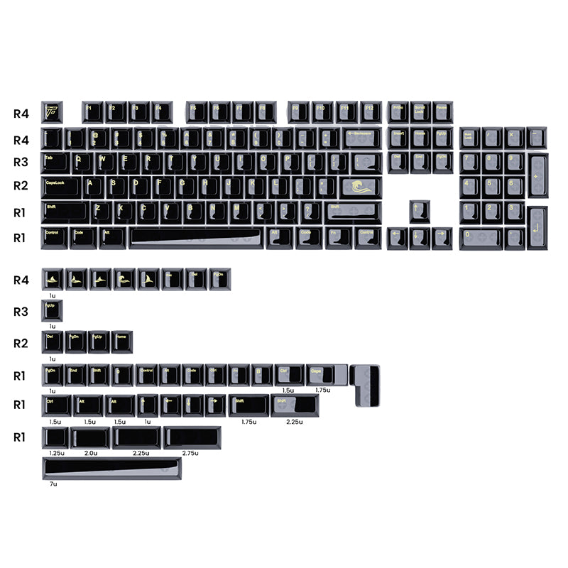 ACGAM Transparent Keycap Set Cherry Profile 139 Keys