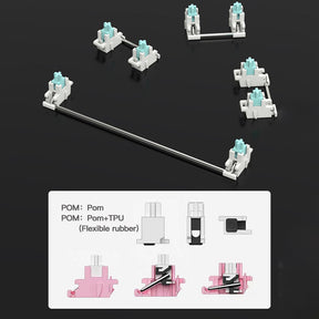 ACGAM Xinmeng X75 투명 유선 기계식 키보드