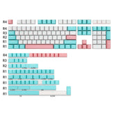 ACGAM Graphite Gold & Shoko OEM Profile Keycap Set 166 Keys Fits Alice