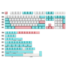 ACGAM Graphite Gold & Shoko OEM-Profil-Tastenkappen-Set, 166 Tasten, passend für Alice