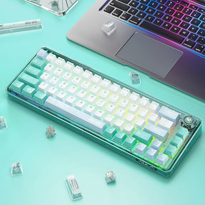 AULA F68 Transparent Gasket 3-Mode RGB Mechanical Keyboard