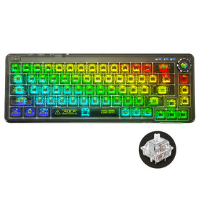 AULA F68 Transparent Gasket 3-Mode RGB Mechanical Keyboard