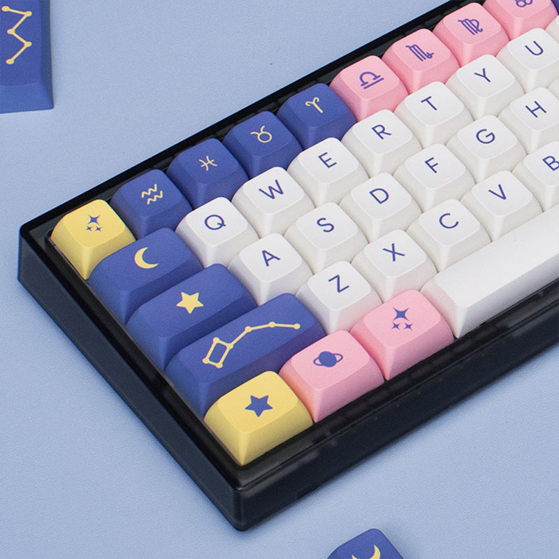 ACGAM Astrología Púrpura Constelación XDA Perfil Keycap Set 134 Teclas