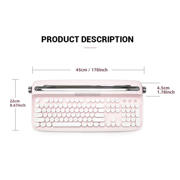 ACGAM ACTTO B503 タイプライター レトロ Bluetooth メンブレン キーボード