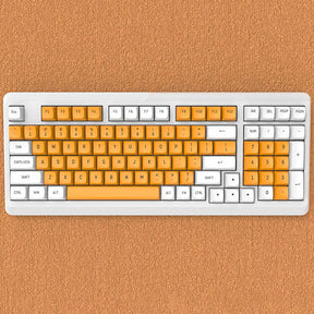 Whatgeek Orange and white color mechanical gaming keyboard