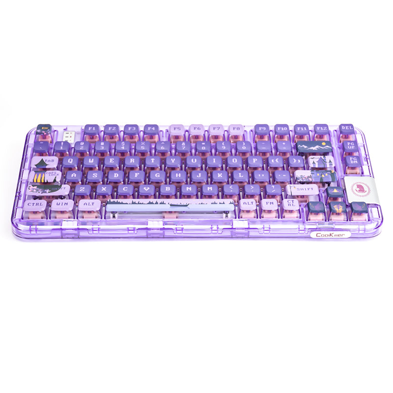 CoolKiller CK75 Mechanical Keyboard Purple Display