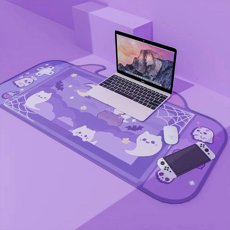 Alfombrilla de escritorio ACGAM Cute Ghosts, alfombrilla de ratón grande para juegos