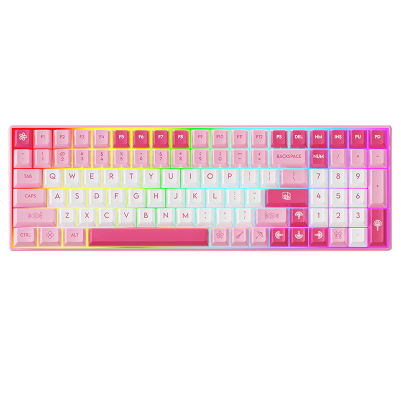 ACGAM 6096 Pink 96 % mechanische Tastatur