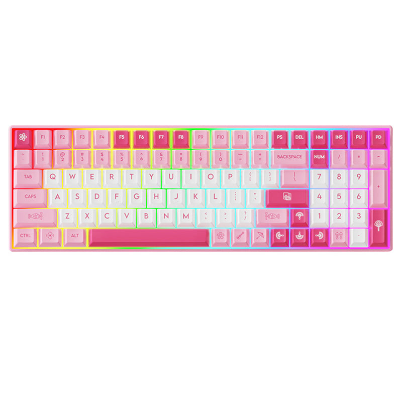 Teclado mecánico ACGAM 6096 rosa 96%