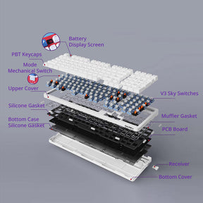 Dareu A98 mechanical keyboard over view
