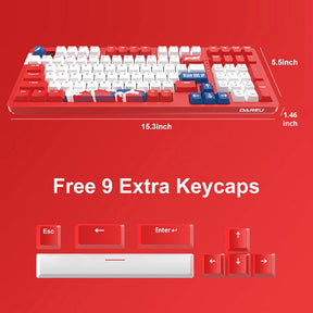 Dareu A98 keyboard size and pbt keycaps