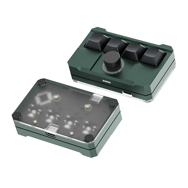DOIO KB04-01 Macro Keyboard 4 Keys + 1 Knob Macro Pad
