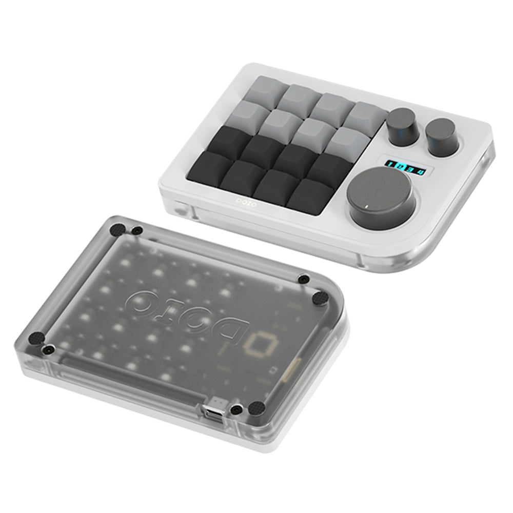 DOIO KB16-01 Macro Keyboard 16 Keys + 3 Knob Macro Pad